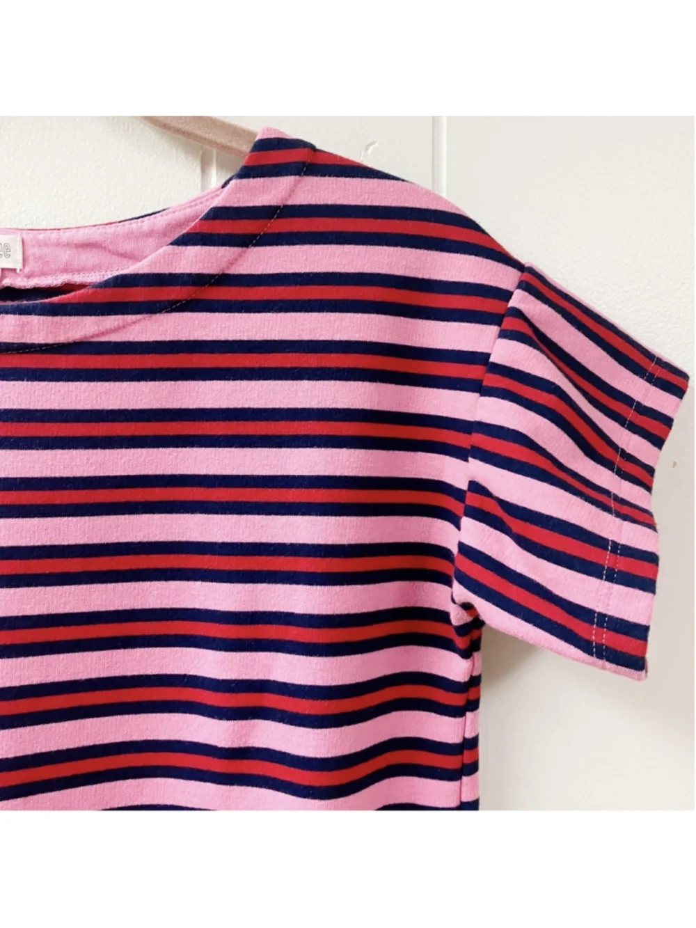 Classic Preppy Gymboree Striped Dress Girls SIZE XL 14 Pink Blue Comfy Knit